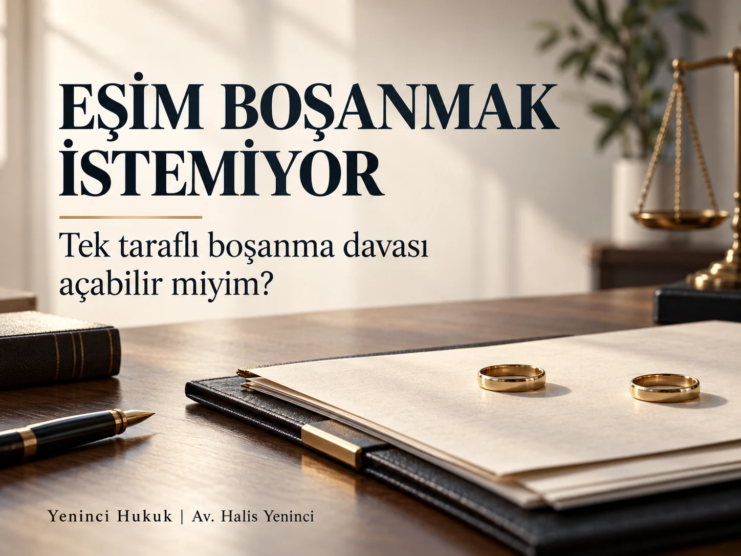 Eşim boşanmak istemiyor: tek taraflı boşanma davası açabilir miyim? Yeninci Hukuk bilgilendirme görseli